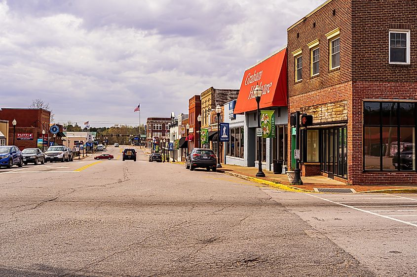 Main Street in South Hill, Virginia.