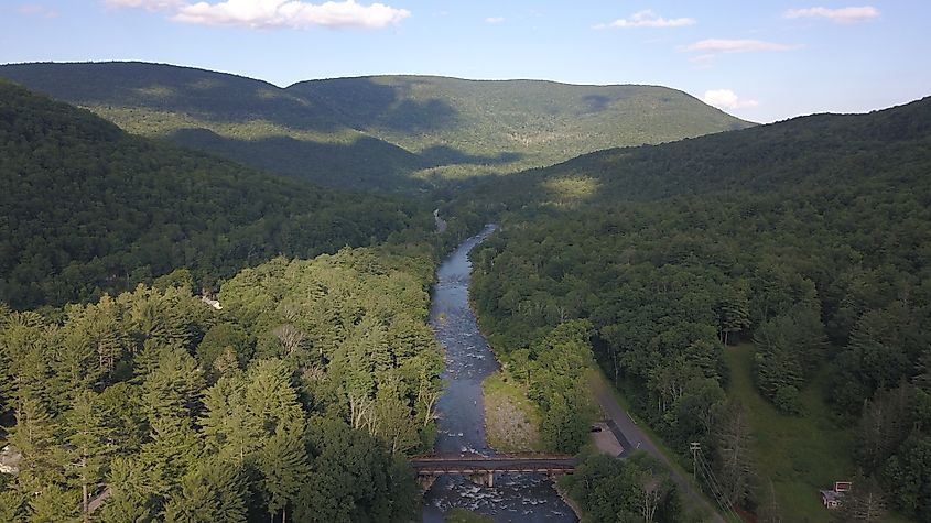 Catskill Mountains around Phoenicia, New York.