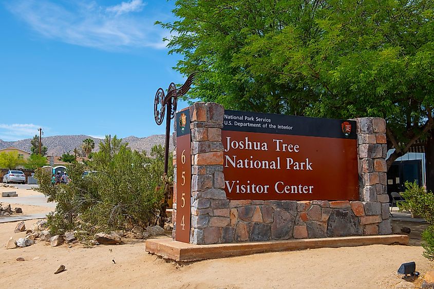 Joshua Tree National Park entrance at town of Joshua Tree, California, via Wangkun Jia / Shutterstock.com