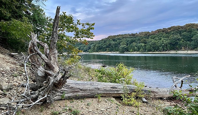 Lake Monroe near Bloomington Indiana.