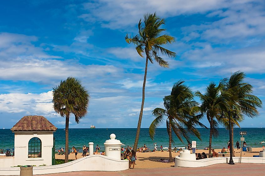 View of Cortez Beach in Fort Lauderdale, Florida