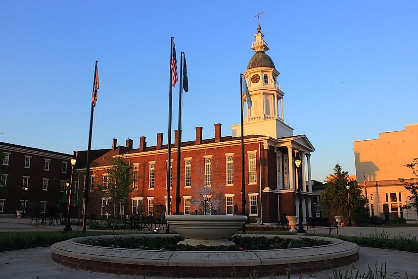 Boyle county court house in Danville, Kentucky.