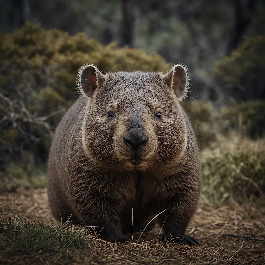 The wombat is a sturdy, burrowing marsupial native to Australia.