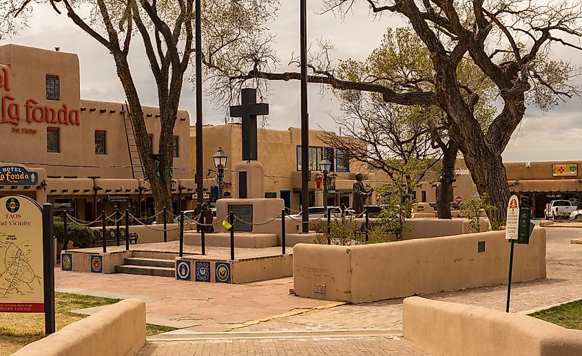 The Taos Plaza in Taos, New Mexico