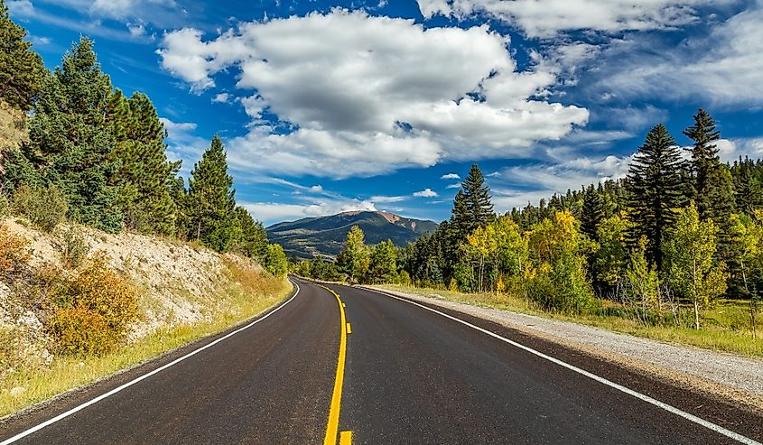 The Enchanted Circle Scenic Byway is an 84 mile New Mexico Scenic Byway and National Forest Scenic Byway around Wheeler Mountain located in Northern New Mexico