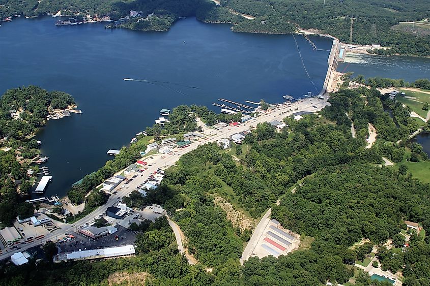 Bagnell Dam Strip and Bagnell Dam.