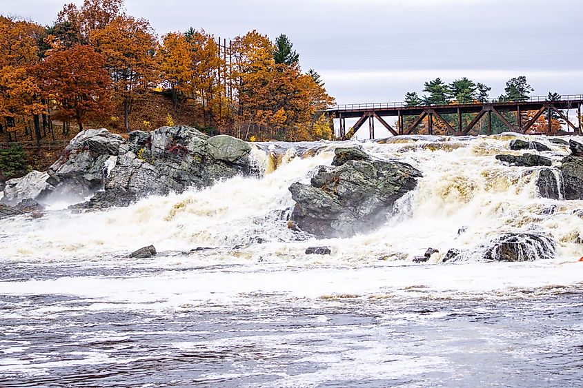 The Great Falls near Auburn, Maine