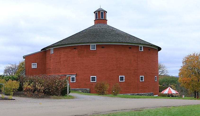 Round Barn found at the Shelburne Museum in Vermont.