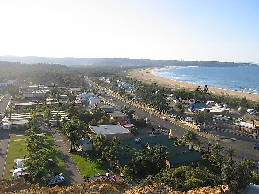Aerial view of Tathra, New South Wales