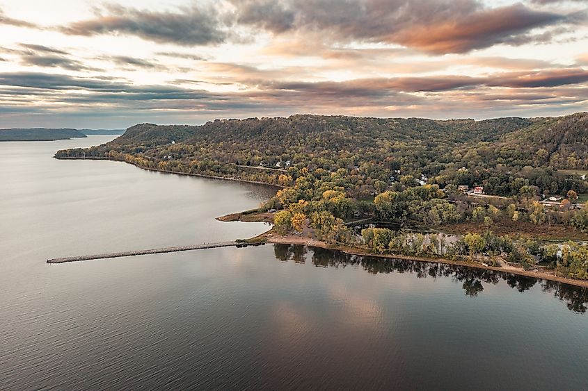 Aerial view of Stockholm, Wisconsin.