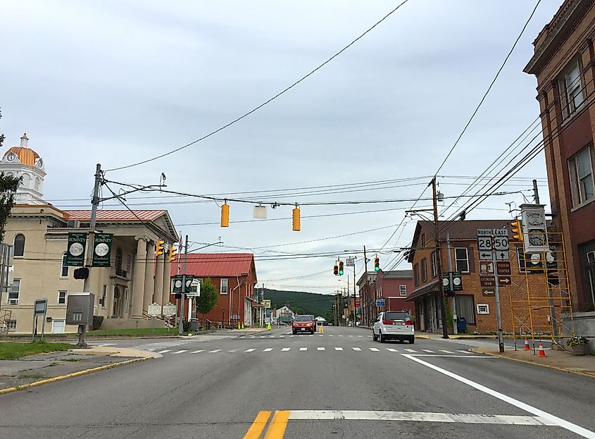 High Street in Romney, Hampshire County, West Virginia
