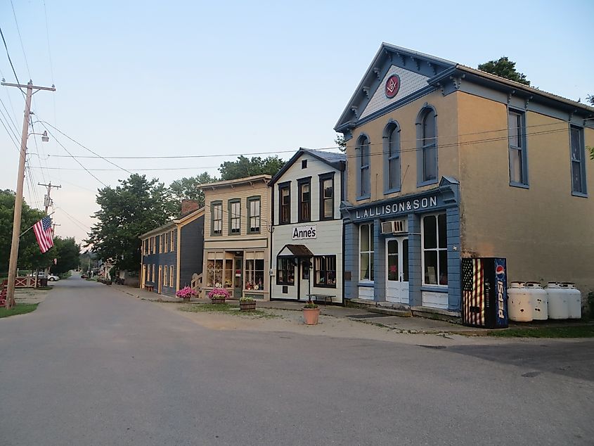 Downtown Metamora, Indiana.