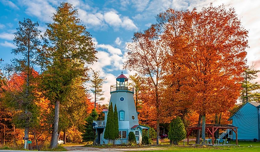 Gills Rock Village view in Door County of Wisconsin.