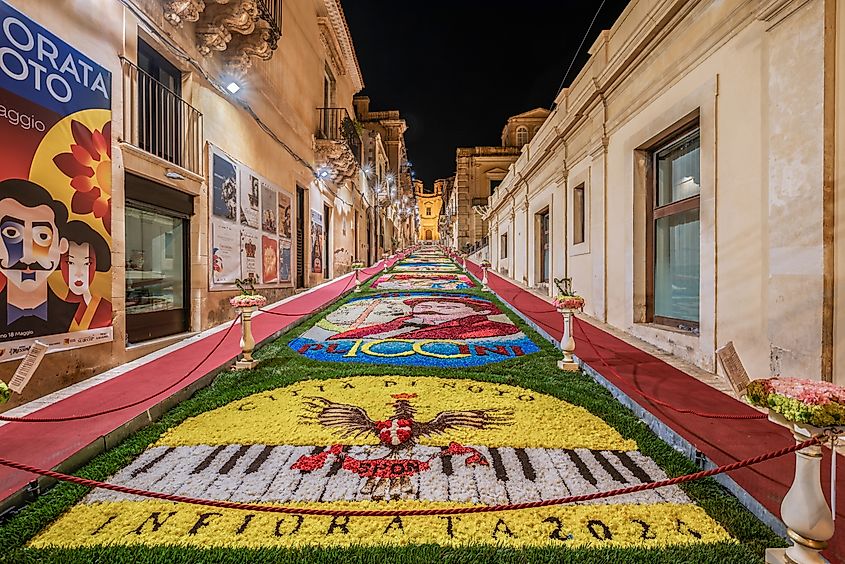 The Flower Festival of Noto in Sicily.