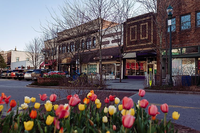 The charming town of Hendersonville, North Carolina