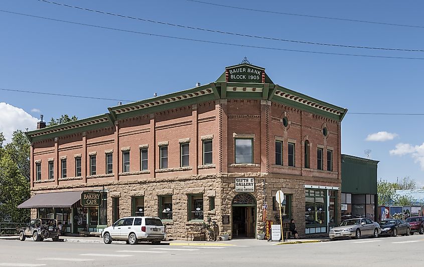 1905 Bauer Bank Block commercial building in Mancos, Colorado.