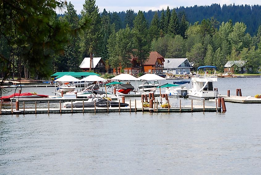 The boatyard in McCall, Idaho, along Payette Lake.