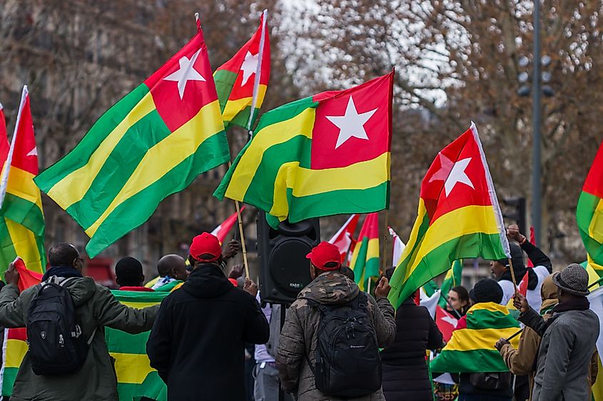 The Sub-Saharan Togo Debout movement protests the Togolese diaspora and political issues. Image Credit: Salvatore Allotta via Shutterstock.