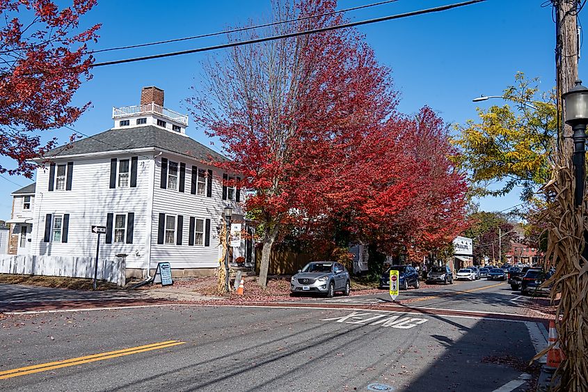 Street view in North Kingstown, Rhode Island.