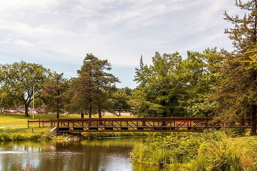 Scenic landscape in Gage Park, Topeka, Kansas