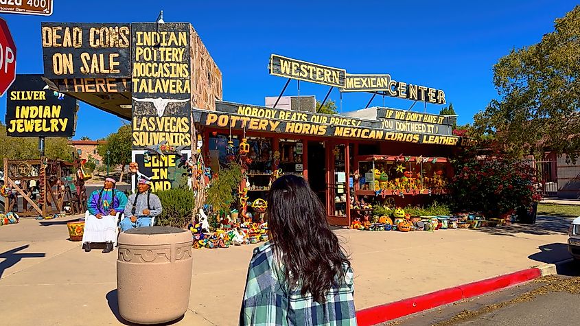 An Indigenous souvenir store in downtown Boulder City, Nevada.