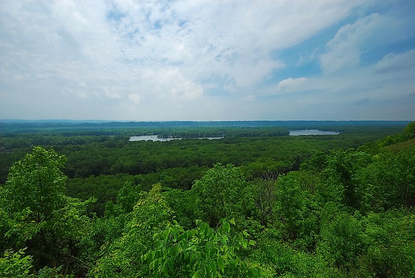 The lush Nelson Dewey State Park is a popular stop on the Great River Road.