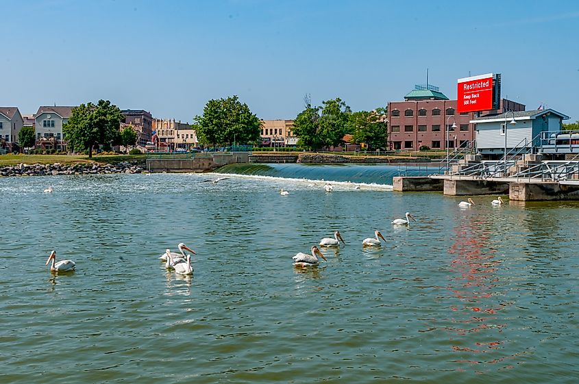 Dam on Fox River at Menasha, Wisconsin