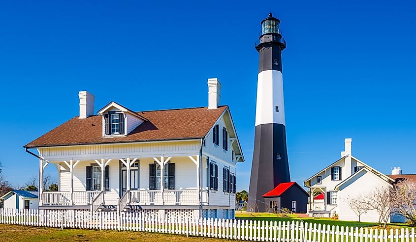 Tybee Island Light House of Tybee Island, Georgia.