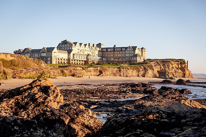 View of the Ritz-Carlton in Half Moon Bay, California.