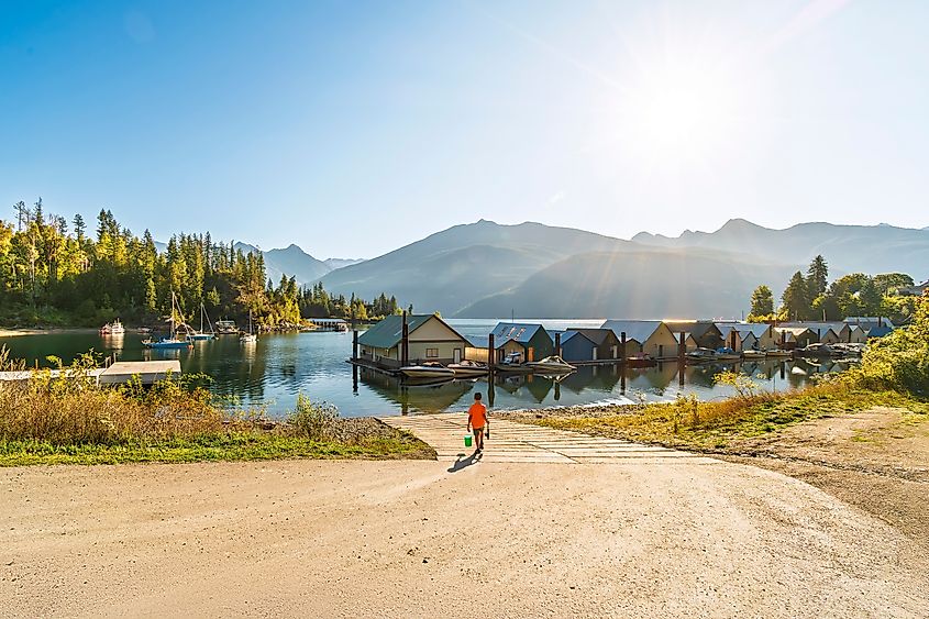 The beautiful Kootenay Lake in Kaslo, British Columbia