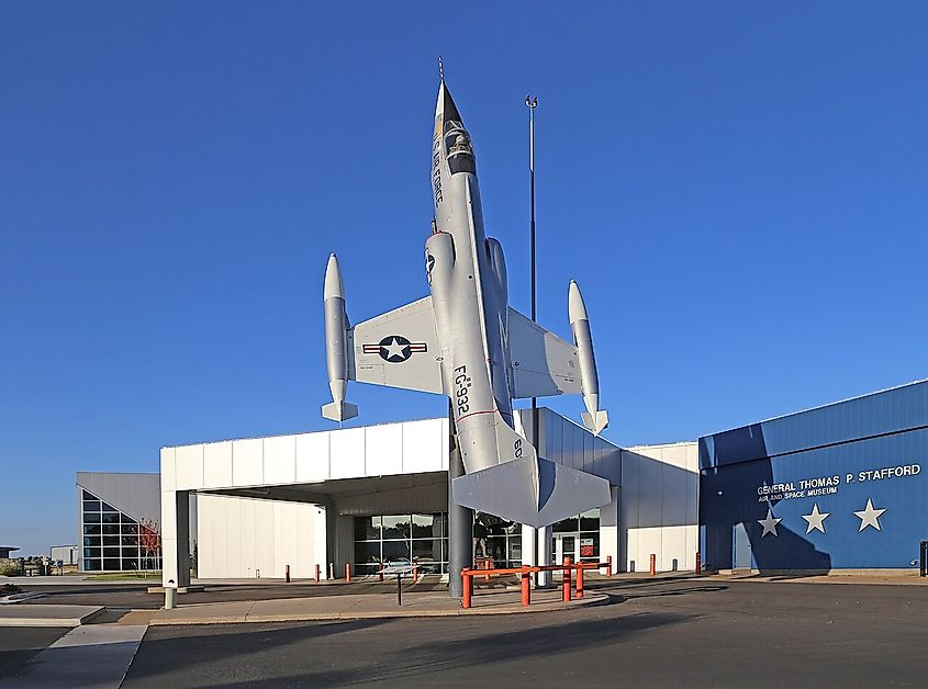 Stafford Air and Space Museum Entrance, F-104, Starfighter, Weatherford, Oklahoma