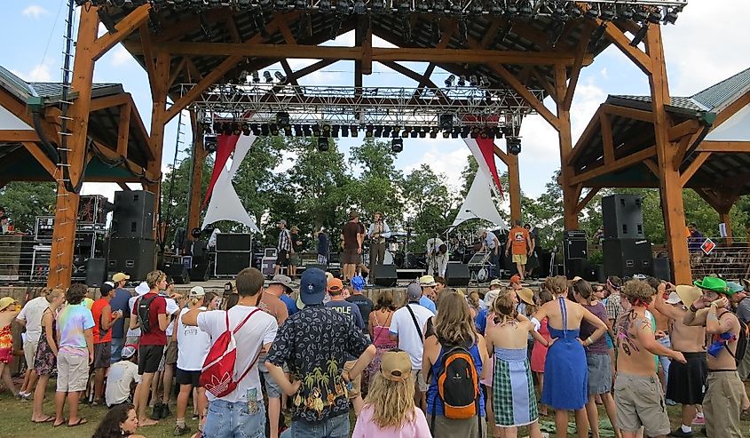 The stage at Floydfest in Floyd, Virginia.