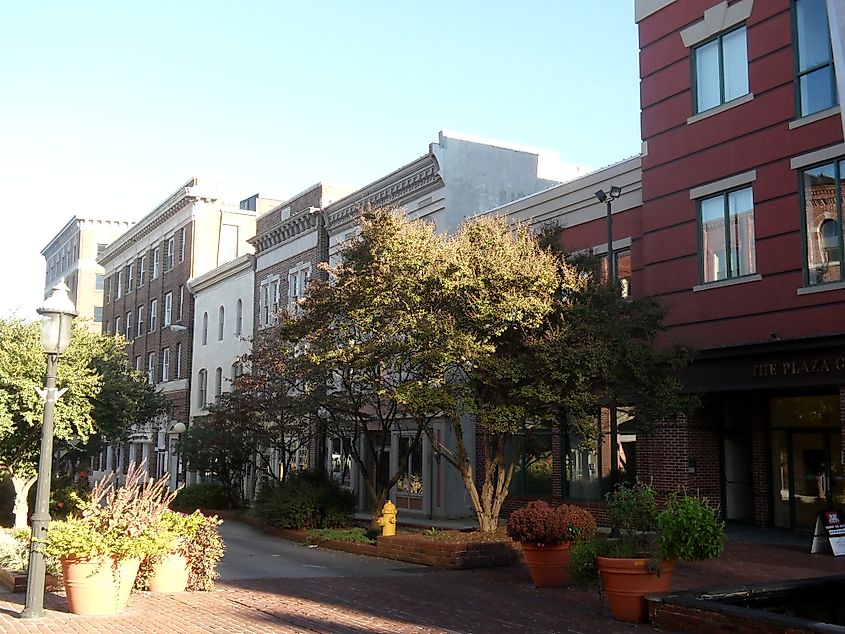 Main Street buildings in Salisbury, Maryland