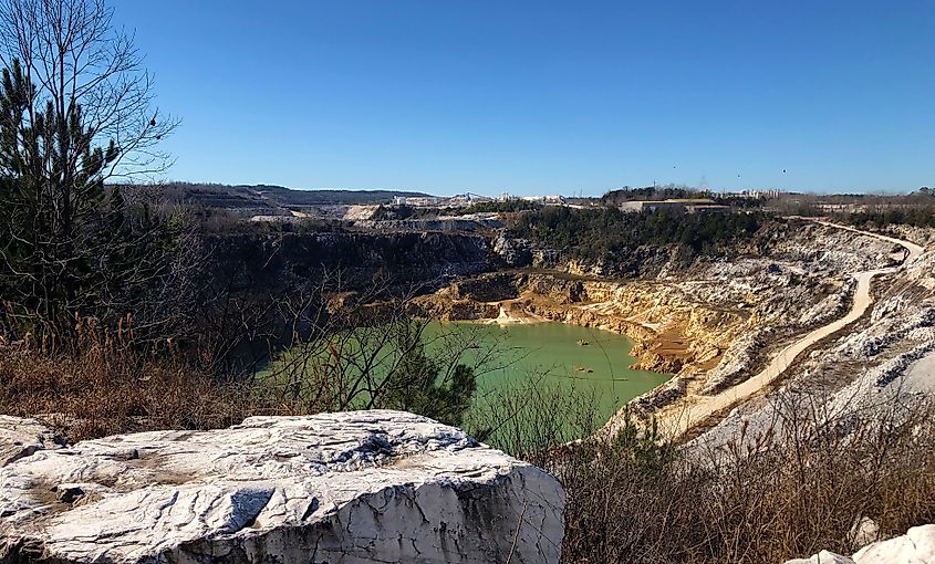 A marble quarry near Sylacauga, Alabama.