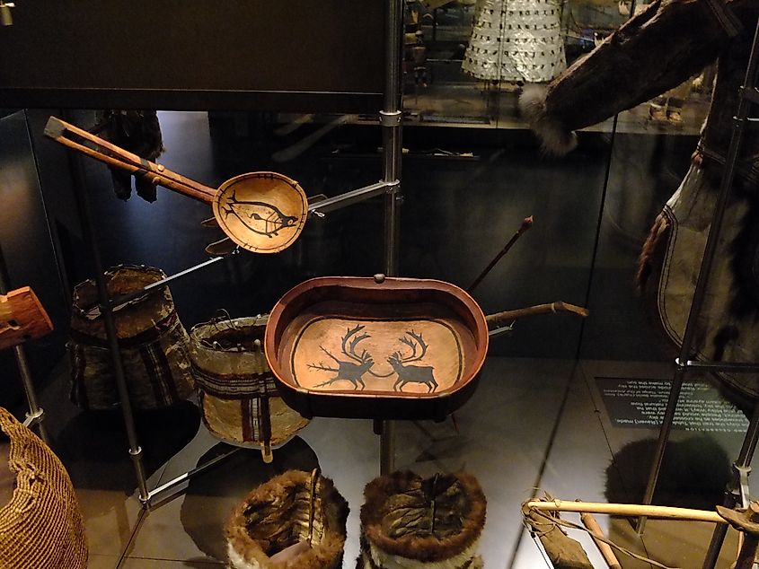 Alaskan first nations' traditional items in Anchorage Museum