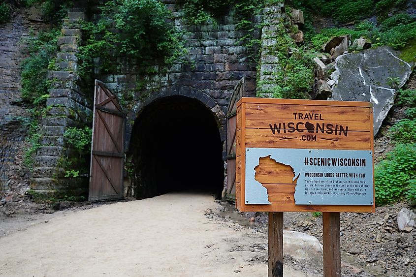 A bike trail in Sparta, WIsconsin.