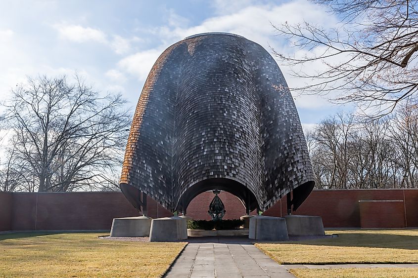 The Roofless Church in New Harmony, Indiana.