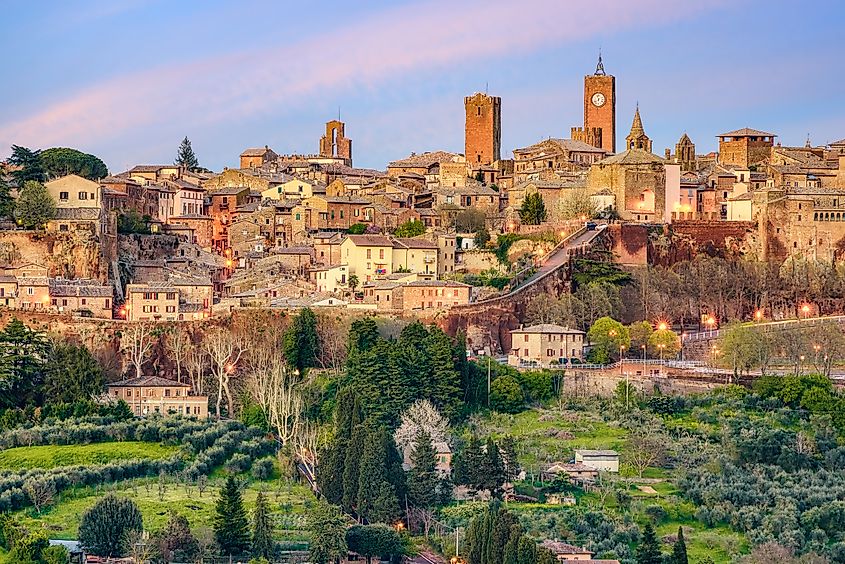 The beautiful historical town of Orvieto, Italy.