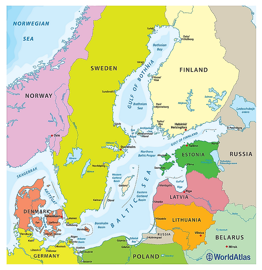 Где на карте балтийское. Балтийское море карта с городами. Балтийское море политическая карта. Границы Балтийского моря на карте. Балтийское море карта со странами.