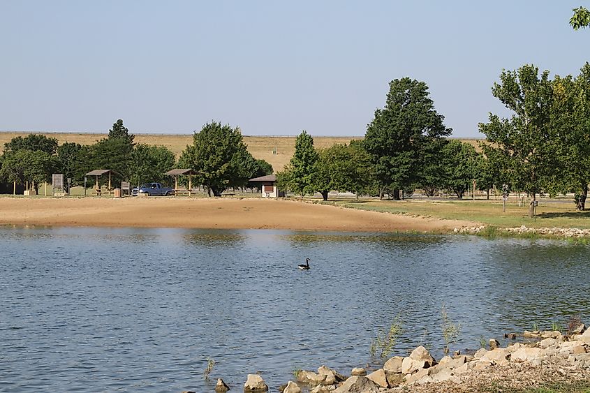 Nursery pond below the Melvern Lake dam in Kansas