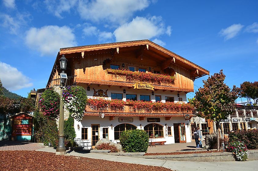 Rustic building in the town of Leavenworth in Washington.