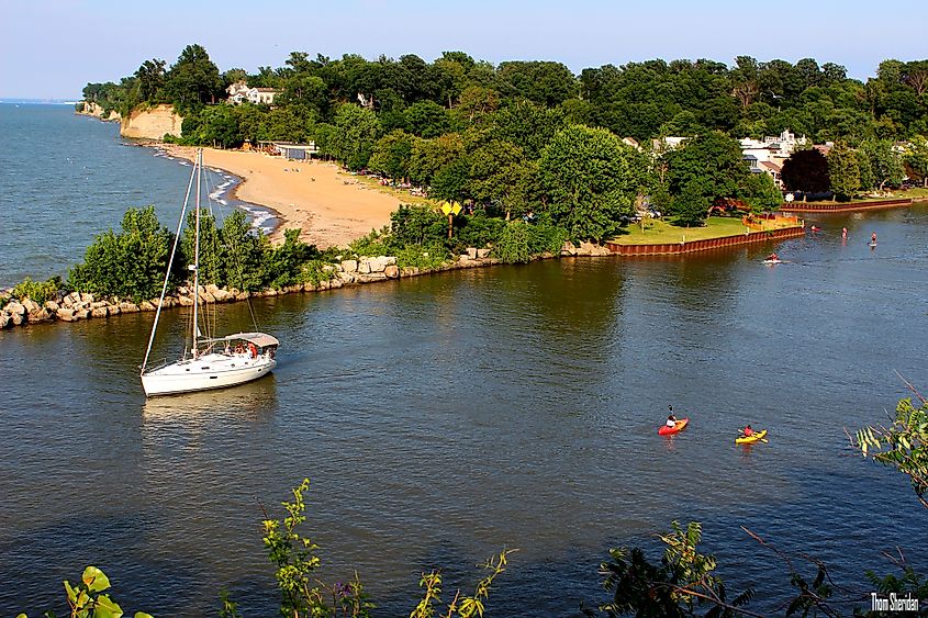 Rocky River Meets Lake Erie
