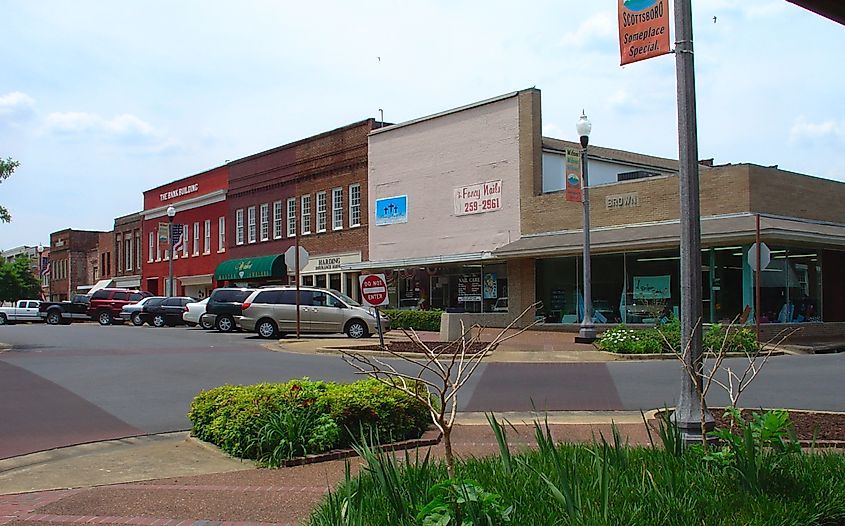 Downtown Scottsboro, Alabama.