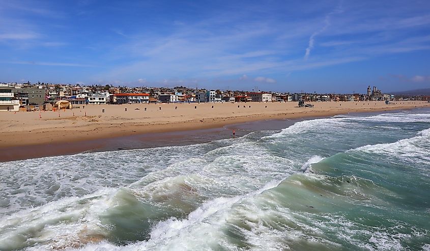 View of Hermosa Beach, California from Hermosa Beach Pier