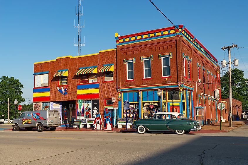 Exterior of The Super Museum in Metropolis, Illinois.