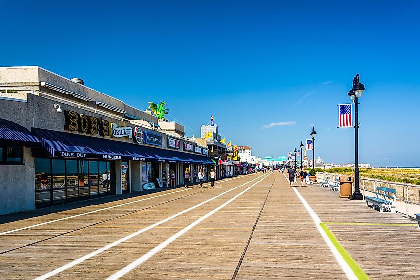 The boardwalk in Ocean City, New Jersey.