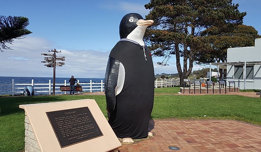 Big Penguin Figure near the Visitor Information Center at Foreshore of the town near beach.