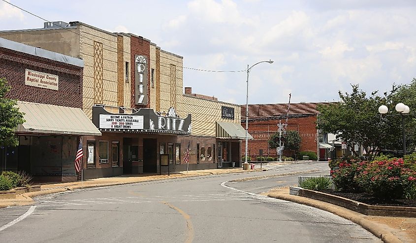 Ritz Theater in downtown Blytheville, Arkansas.