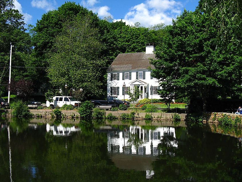 The scenic Shawme Pond in Sandwich, Massachusetts