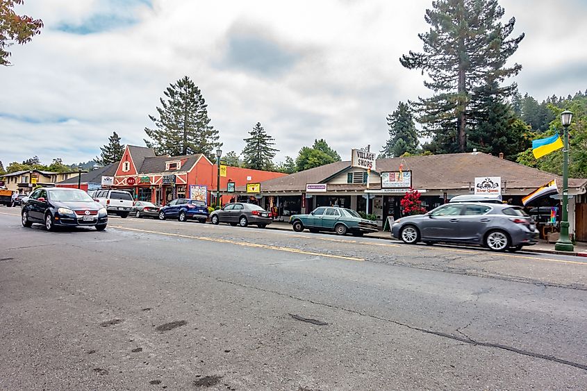  Shops on Main Street in Guerneville, California